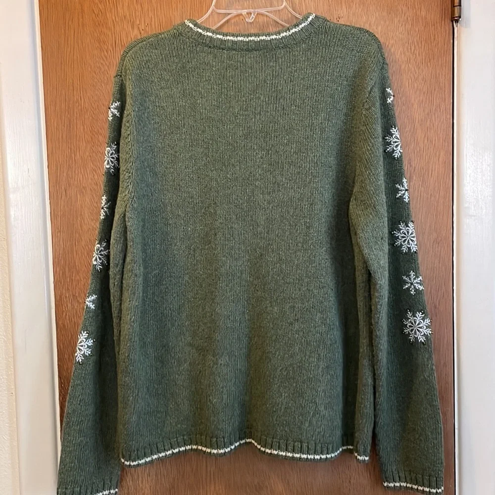 Croft & Barrow Petite Sz P/M Snowflake Sweater - Picture 2 of 11